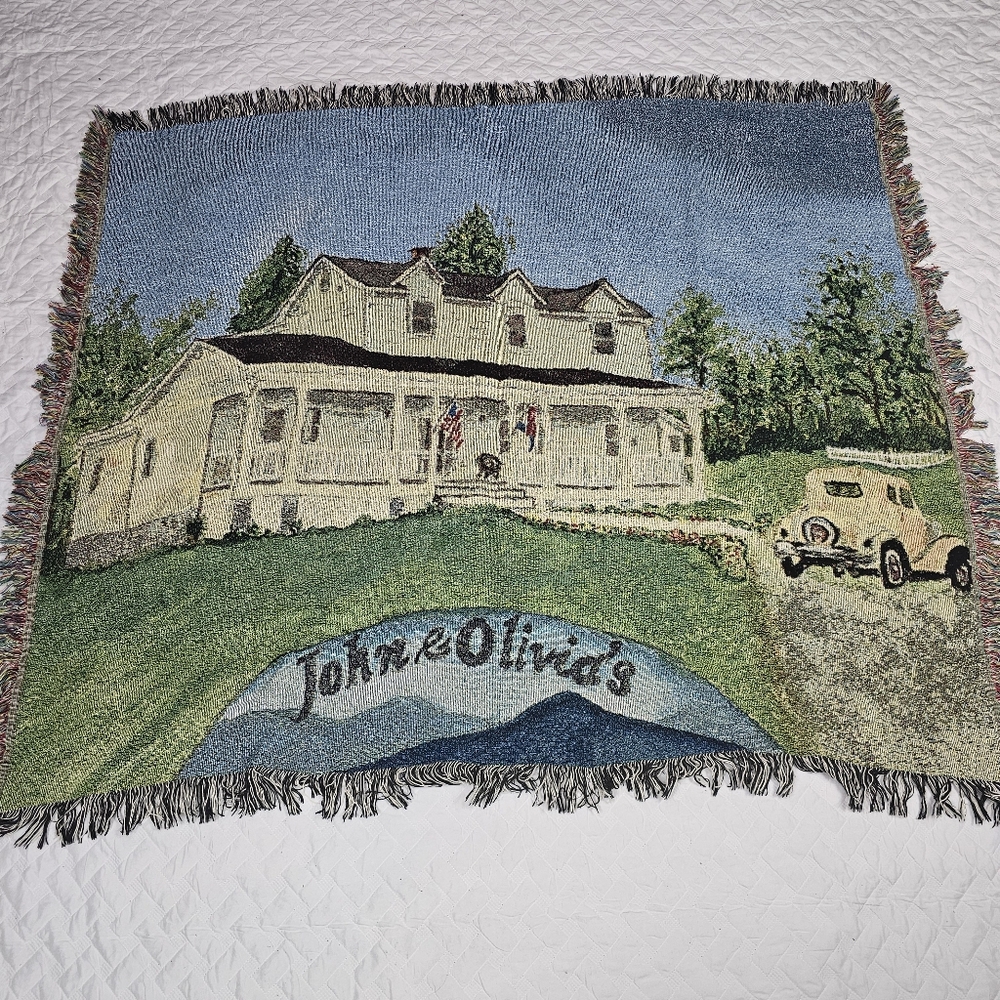 John & Olivias County Cotton Tapestry Throw Blanket 58 x 48